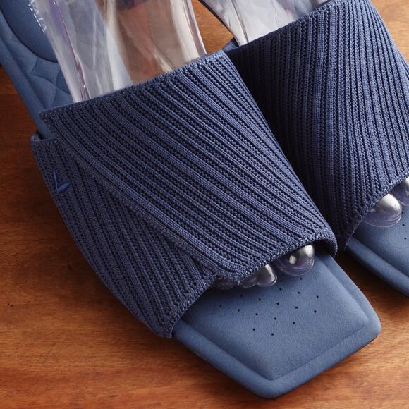 Vivaia Sandals Womens SZ EU 41.5 US 10 Blue Jade Pro Square Toe Block Heel Shoes - Picture 4 of 14